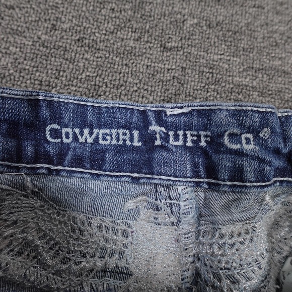 Cowgirl Tuff Co Freedom Jeans Womens 28 Blue Medium Wash Mid Rise Bootcut 28x35 - Picture 2 of 10